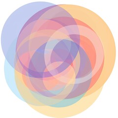 Obraz premium Overlapping circles in a Venn diagram arrangement