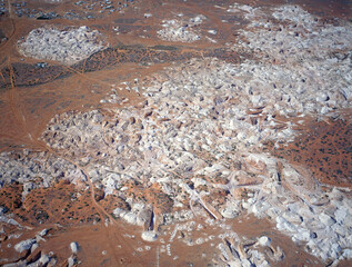 Aerial view of the Andamooka opal fields in outback South Australia. - 780206869