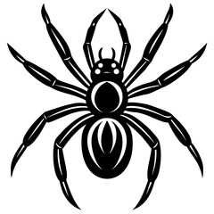 black and yellow spider, black spider silhouette vector illustration,icon,svg,spider characters,Holiday t shirt,Hand drawn trendy Vector illustration,spider ship on a white background