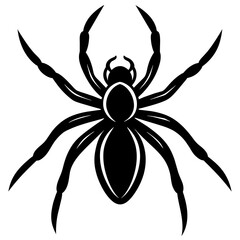 black and yellow spider, black spider silhouette vector illustration,icon,svg,spider characters,Holiday t shirt,Hand drawn trendy Vector illustration,spider ship on a white background