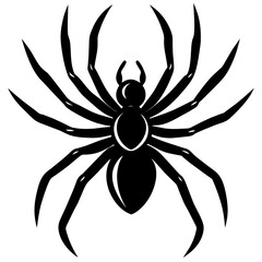 black and yellow spider, black spider silhouette vector illustration,icon,svg,spider characters,Holiday t shirt,Hand drawn trendy Vector illustration,spider ship on a white background