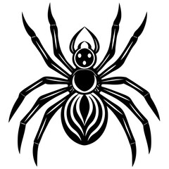 black and yellow spider, black spider silhouette vector illustration,icon,svg,spider characters,Holiday t shirt,Hand drawn trendy Vector illustration,spider ship on a white background