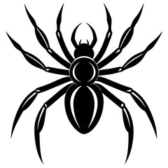 black and yellow spider, black spider silhouette vector illustration,icon,svg,spider characters,Holiday t shirt,Hand drawn trendy Vector illustration,spider ship on a white background