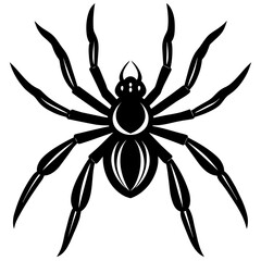 black and yellow spider, black spider silhouette vector illustration,icon,svg,spider characters,Holiday t shirt,Hand drawn trendy Vector illustration,spider ship on a white background