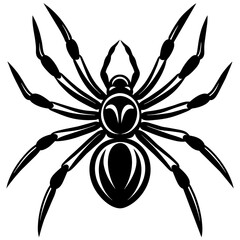 black and yellow spider, black spider silhouette vector illustration,icon,svg,spider characters,Holiday t shirt,Hand drawn trendy Vector illustration,spider ship on a white background
