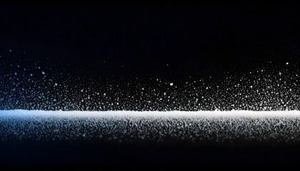Snowfall on a black background. 3D rendering - obrazy, fototapety, plakaty