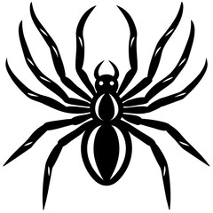 black and yellow spider, black spider silhouette vector illustration,icon,svg,spider characters,Holiday t shirt,Hand drawn trendy Vector illustration,spider ship on a white background