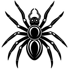 black and yellow spider, black spider silhouette vector illustration,icon,svg,spider characters,Holiday t shirt,Hand drawn trendy Vector illustration,spider ship on a white background