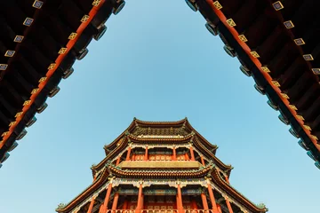Zelfklevend Fotobehang The Tower of Buddhist Incense in the Summer Palace, Beijing, China © Kem
