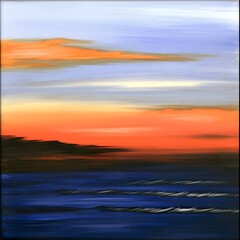 Obraz premium sunset over the sea