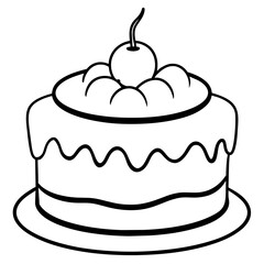 cake with cherries
