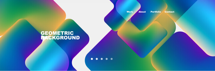 Square internet web page design template. Vector Illustration For Wallpaper, Banner, Background, Card, Book Illustration, landing page