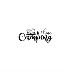 Naklejka na ściany i meble Camping Quote, Camp lover Quotes, SVG Cut Files, Happy camper Quotes T Shirt Designs, SVG, EPS Cuttable Design File, Saying About Camping, Campfire Quotes Cut Files, SVG Bundle, Vector File