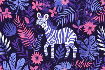 pattern with zebra