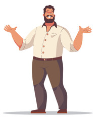 white background, Paying employees below the minimum wage, in the style of animated illustrations, full body, only one man, text-based