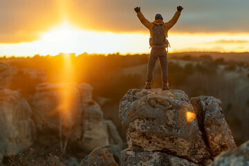 Successful mountain peak