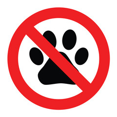 no pets allowed sign cat dog forbidden