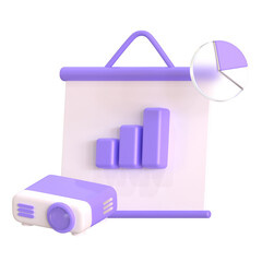 Obraz premium Presentation Data Business Startup 3D Object