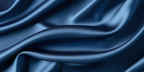Fototapeta premium blue velvet fabric texture background, dark blue cloth material for fashion design, blue silk satin,