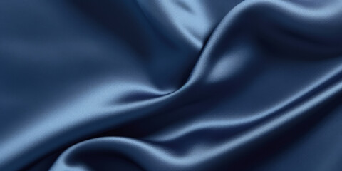 blue velvet fabric texture background, dark  blue cloth material for fashion design, blue silk satin, - obrazy, fototapety, plakaty