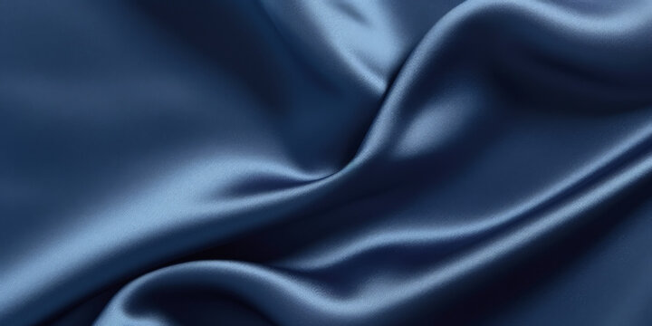 blue velvet fabric texture background, dark  blue cloth material for fashion design, blue silk satin,