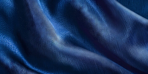 Fototapeta premium blue velvet fabric texture background, dark blue cloth material for fashion design, blue silk satin,