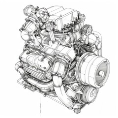 Detailed Engine Sketch
