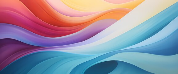 Within the pristine expanse of minimalist art, dynamic waves of color converge, giving rise to a vibrant gradient wave that dances with the rhythm of contemporary expressionism.