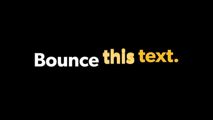 Bounce Text with Echo and Zoom