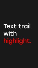 Vertical Color Text Trail Highlight - obrazy, fototapety, plakaty