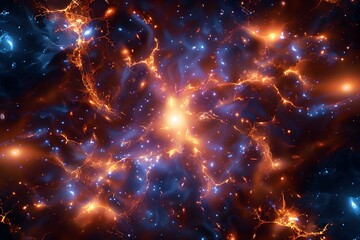 Captivating Cosmic Enigma:Visualizing the Mysteries of Dark Matter's Influence on Galactic Motion - obrazy, fototapety, plakaty