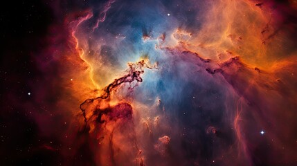 nebula in the universe background wallpaper, with cosmic details and colors of stars