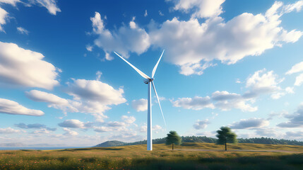 Clean energy wind power - obrazy, fototapety, plakaty