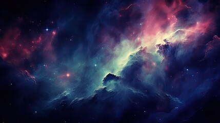cosmic nebula background, vibrant colors and intricate details filling the universe, celestial and...