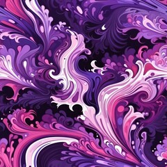 fluid bohemian seamless pattern violet color