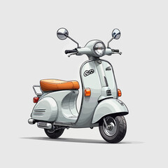 Motorcycle Scooter illustration Design Very Cool