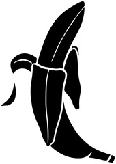banana illustration fruit silhouette leaf logo nature icon black food green agriculture garden plant tree flower tropical plantation growth shape bunch stem farm for vector graphic background