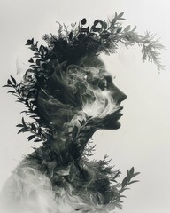 Fototapeta premium Greenery Leaf Crowns, Wreaths for woodland creatures, Sunset gradients,Black and White Photography,Invigorating,Environmental Graphics,, easter theme