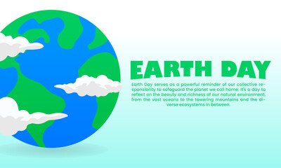 International earth day vector illustration. Very suitable for environmental, earth, sustainability and other concerns.
