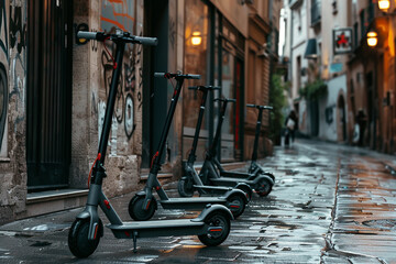 Electric scooter rental service.