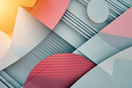 Incorporate geometric shapes into the background design. How can we arrange shapes and angles to create visual interest.