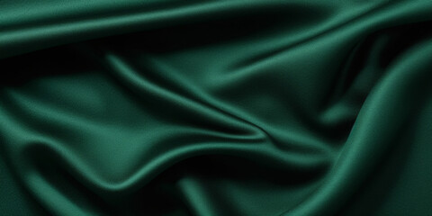 Dark green velvet fabric texture background, dark emerald cloth material for fashion design, green silk satin,

