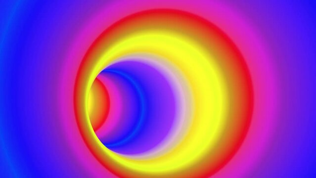 Color round tunnel intro able to loop endless 4k