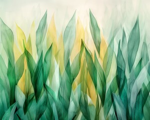 Watercolor Grass, Blades of grass in different shades, Monochromatic Shades,Fashion Photography,,Material Design,, easter  theme