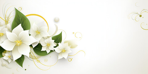 Fototapeta na wymiar Flowers decoration nature seasonal on white free space background 