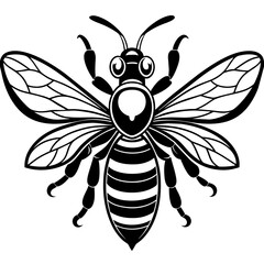 bee  silhouette vector illustration svg file