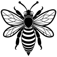 bee  silhouette vector illustration svg file