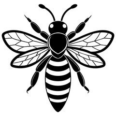 bee  silhouette vector illustration svg file