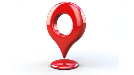 red push pin on a map , generative ai