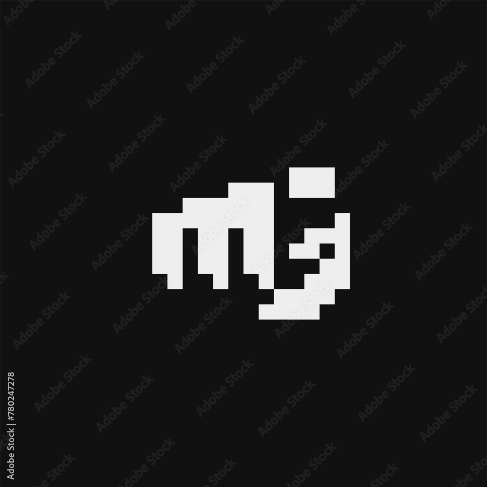 Poster index finger pointing at viewer, pixel icon, sign gesture. computer hand cursor. video game sprite. 